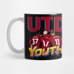 UTD Youth Kobbie Mainoo Alejandro Garnacho Rasmus Hojlund Minimalist Mug